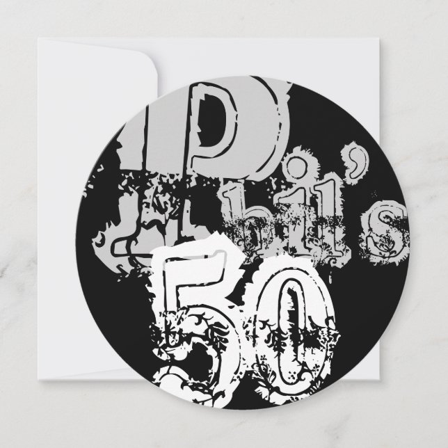 Invitación 50° de Phil (redondo) (Anverso)