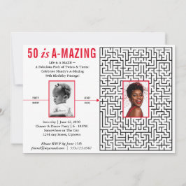 Invitación 50 es asombroso diseño moderno de mazorca, foto Pe