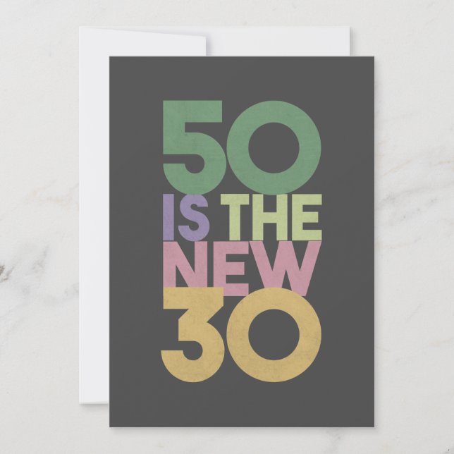 Invitación 50 es el nuevo regalo de cumpleaños 30 - 50 Ca ese (Anverso)