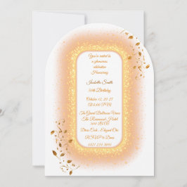 Invitación 50&Fabuloso cumpleaños dorado