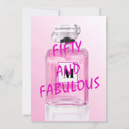 Invitación 50 Fabuloso Monograma de Perfume Rosa de Moda Fran