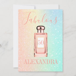 Invitación 50 Fabuloso Purpurina Moda francesa Perfume Monogr