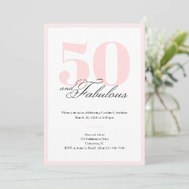 Invitación 50 & Fabulous 50th Birthday Invitation