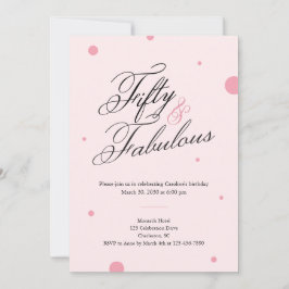 Invitación 50 & Fabulous Script 50th Birthday Invitation