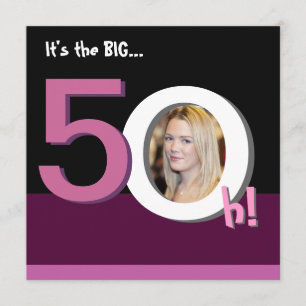 Invitación 50.o ¡5Oh grande! Fiesta de cumpleaños de la