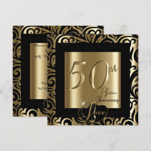 Invitación 50.o Aniversario de boda de oro