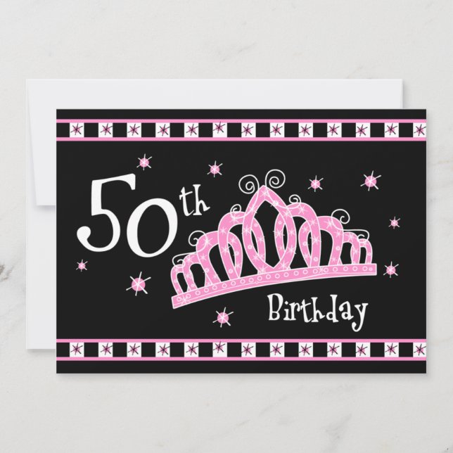 Invitación 50.o cumpleaños de la tiara (Anverso)