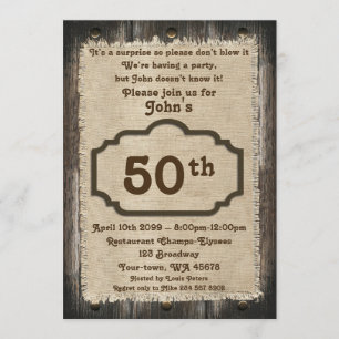 Invitación 50.o, hombre del cumpleaños, hombre de fiesta,