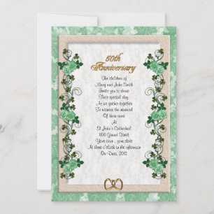 Invitación 50.o irlandés de la renovación del voto del