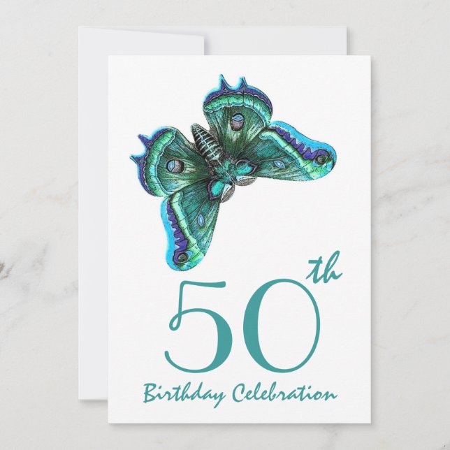 Invitación 50.o - la 59.a fiesta de cumpleaños invita a la (Anverso)