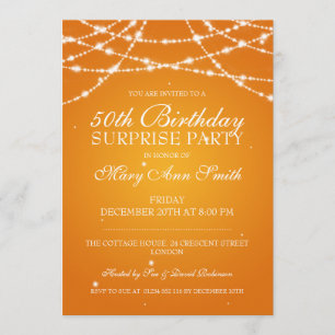 Invitación 50.o La secuencia de la fiesta de cumpleaños de la