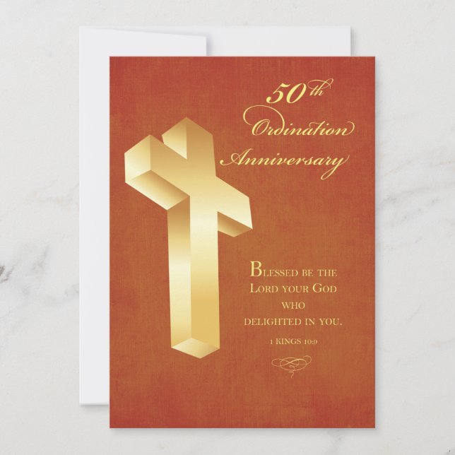 Invitación 50° Orden Aniversario de la Cruz de Oro (Anverso)