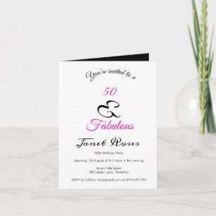 Invitación 50 y 50 años cumplidos