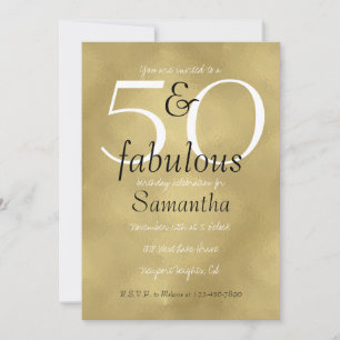 Invitación 50 y el fabuloso Glam Gold