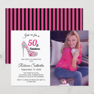Invitación 50 y fabulosa fiesta de cumpleaños