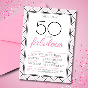Invitación 50 y fabulosa fiesta de cumpleaños