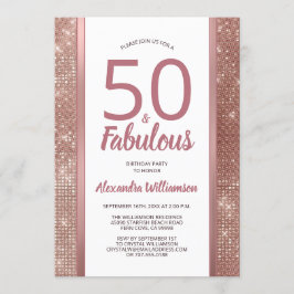 Invitación 50 y fabulosa fiesta de cumpleaños 50 del Glam Gol