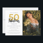 Invitación 50 y fabulosa fiesta de cumpleaños de foto 50<br><div class="desc">Celebra un hito notable con nuestra exclusiva invitación a la fiesta de cumpleaños número 50. Esta tarjeta presenta una elegante foto del chica de cumpleaños diseñado para honrar medio siglo con estilo y sofisticación. Ya sea que esté planeando una reunión íntima o una gran velada, nuestra invitación a la fiesta...</div>