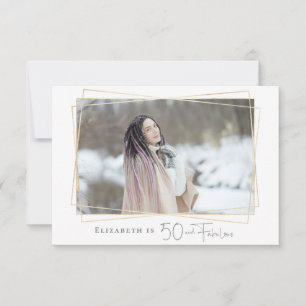 Invitación 50 y fabulosa fiesta de cumpleaños de foto moderna