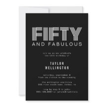 50 y fabulosa fiesta moderna de cumpleaños blanco
