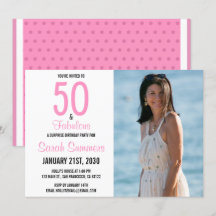 50 y fabulosa foto rosa 50 cumpleaños