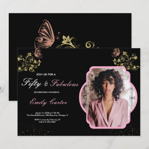 Invitación 50 y Fabulosas Fiesta de Cumpleaños número 50 de C