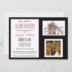 Invitación 50 y fabulosas fotos Fiestas