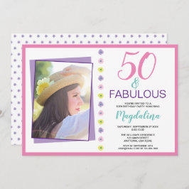 Invitación 50 y fabuloso cumpleaños