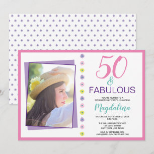 Invitación 50 y fabuloso cumpleaños