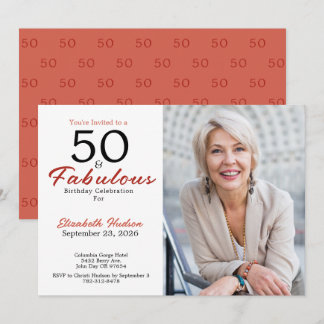 Invitación 50 y fabuloso | Cumpleaños 50