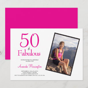 Invitación 50 y fabuloso Cumpleaños 50 Fiesta de cumpleaños