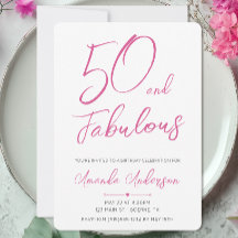 50 y fabuloso cumpleaños cincuenta