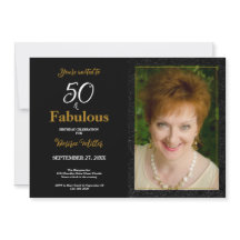 50 Y Fabuloso Cumpleaños De La Floral Negra De Oro