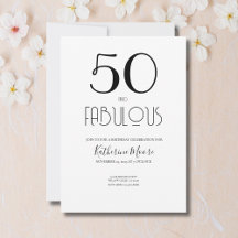 50 y fabuloso Cumpleaños número 50 