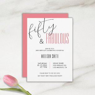 Invitación 50 y fabuloso cumpleaños número 50