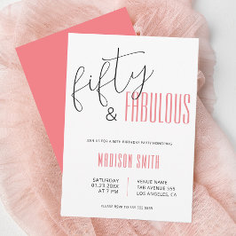 Invitación 50 y fabuloso cumpleaños número 50