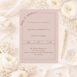 Invitación 50 y fabuloso cumpleaños rosa rubor<br><div class="desc">Celebra un hito con estilo con esta elegante invitación de cumpleaños 50 y fabuloso en rosa polvoriento. Diseñada para una celebración sofisticada y memorable,  esta invitación presenta un diseño limpio y moderno con un detalle de letra delicado y un sutil acento de corazón para un toque femenino y atemporal.</div>