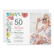 50 y fabuloso elegante floral acuarela 