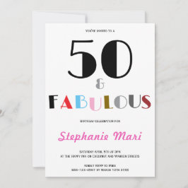 Invitación 50 y Fabuloso Fiesta de Cumpleaños 50 al Estilo Ar