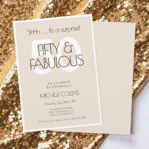 Invitación 50 y fabuloso Fiesta de cumpleaños cincuenta Moder