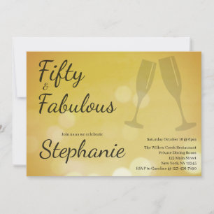 Invitación 50 y fabuloso Fiesta de cumpleaños número 50