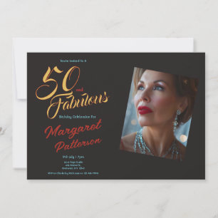 Invitación 50 y fabuloso   Fiesta de cumpleaños número 50