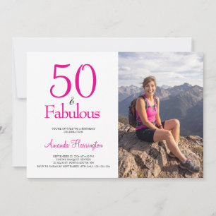 Invitación 50 y fabuloso Fiesta de cumpleaños número 50