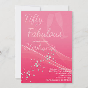 Invitación 50 y fabuloso Fiesta de cumpleaños número 50 ros
