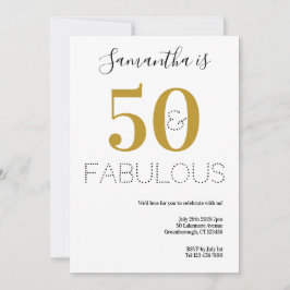 Invitación 50 y Fabuloso Fiesta de oro de los 50 años