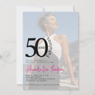 Invitación 50 y fabuloso Foto Cumpleaños 50