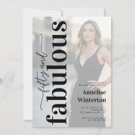 Invitación 50 y fabuloso Foto Cumpleaños 50 Fiesta de cumplea