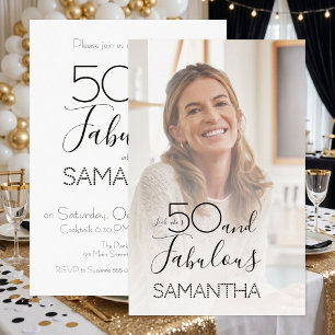 Invitación 50 y fabuloso foto Cumpleaños cincuenta fiesta de