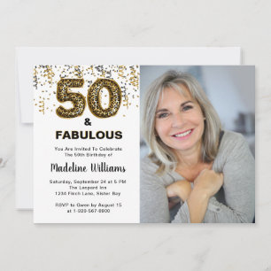Invitación 50 y fabuloso Foto Leopardo