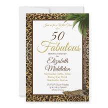 50 y fabuloso leopardo Print Palm Wild Birthday